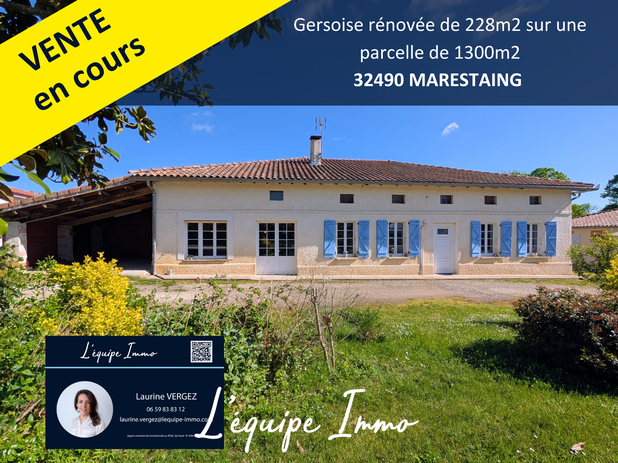 GERSOISE RENOVEE A 5 MINUTES DE L' ISLE-JOURDAIN