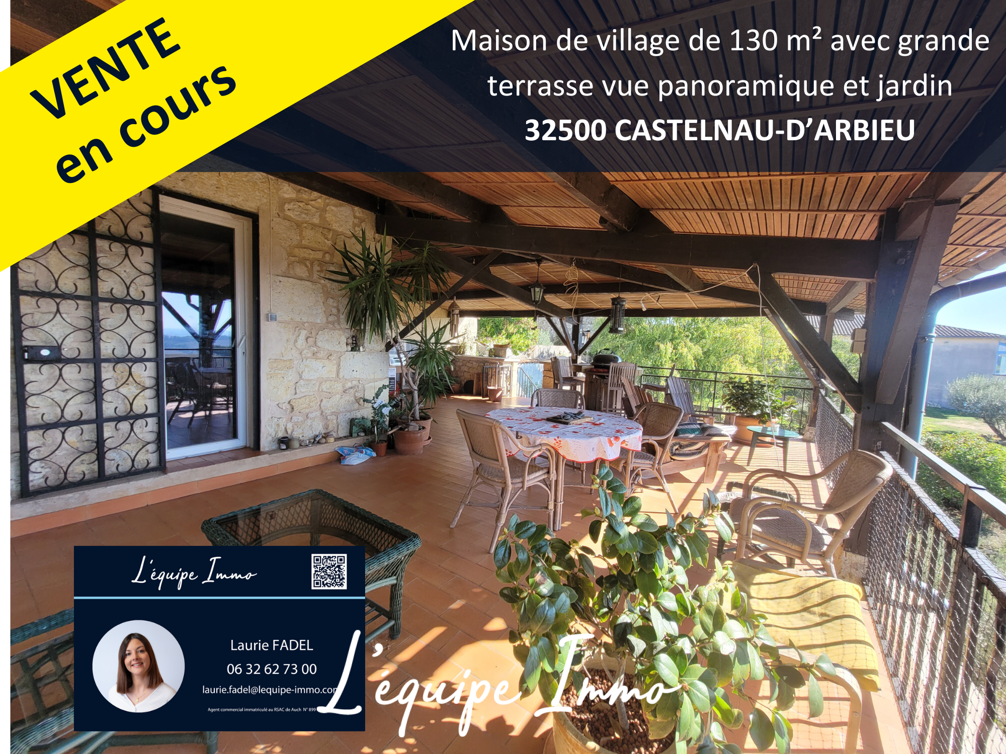 Maison de village en pierre avec dépendance, jardin et garag